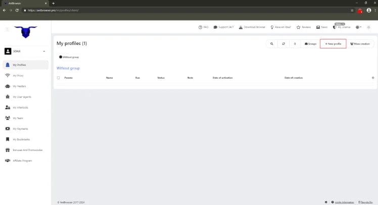 Antbrowser - create profile_small