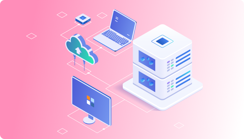 decorative image of a shared data center proxy server