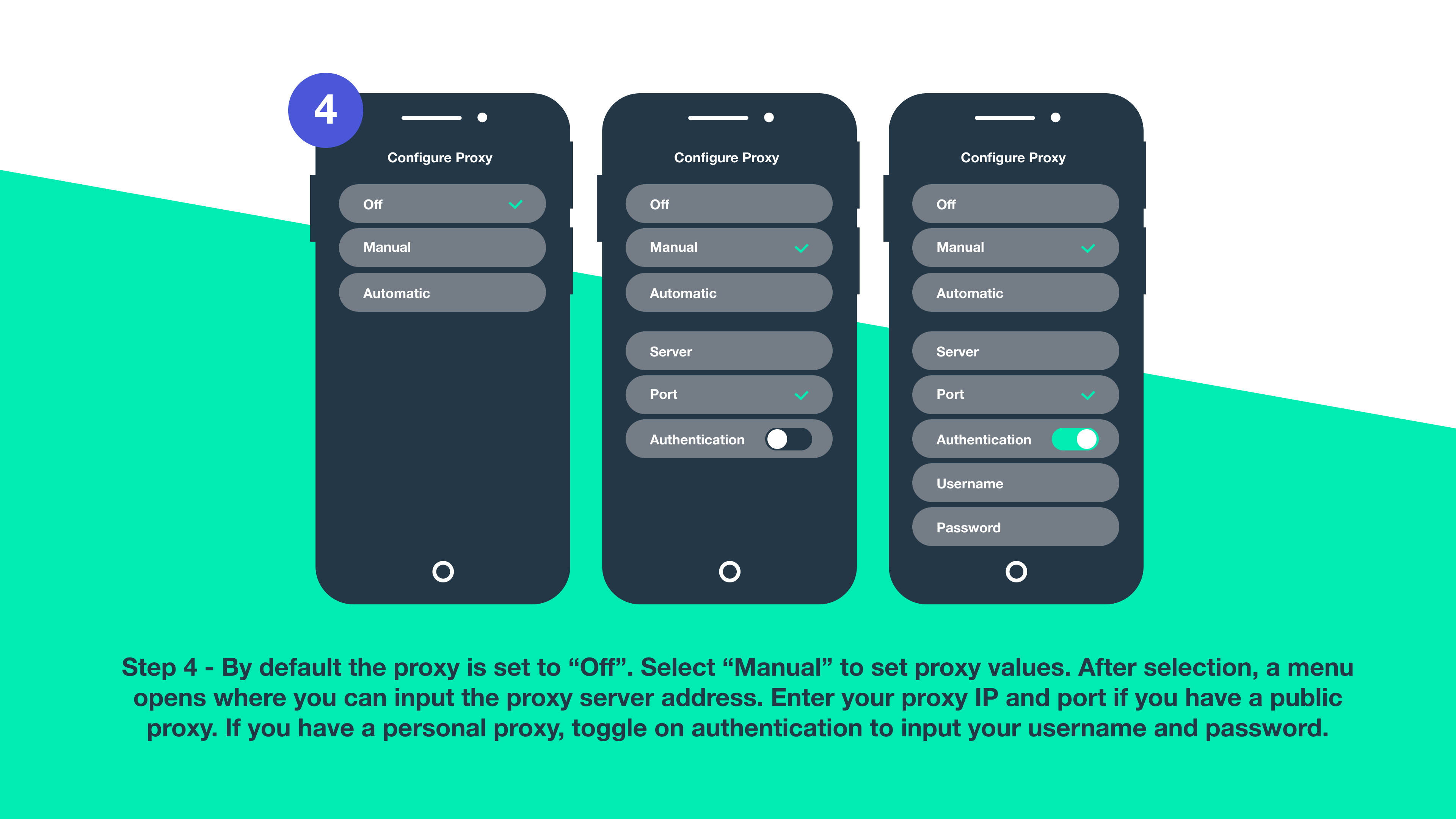 Proxy Server on iPhone or iPad 3