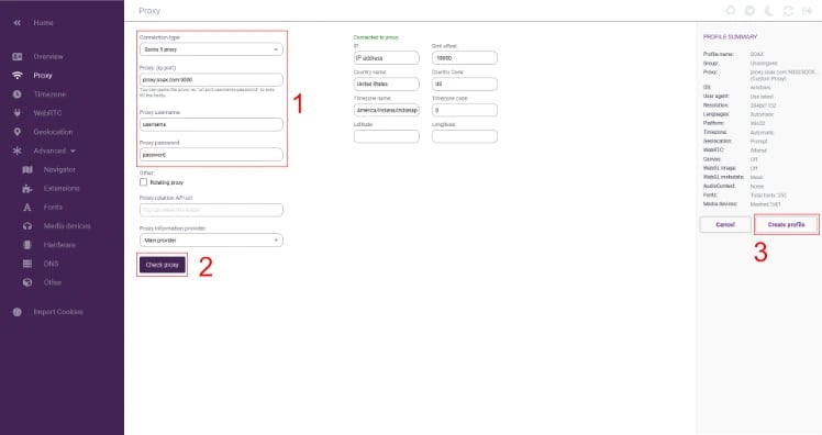 incogniton - add proxy