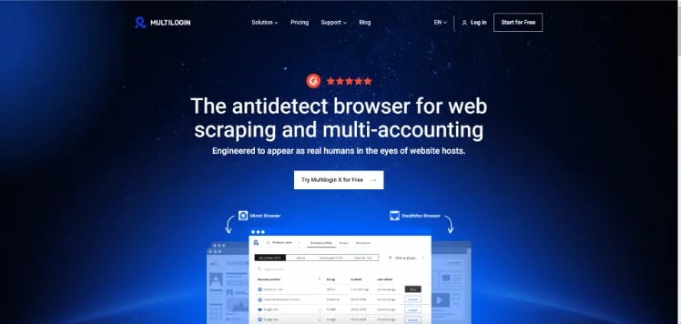 multilogin - homepage