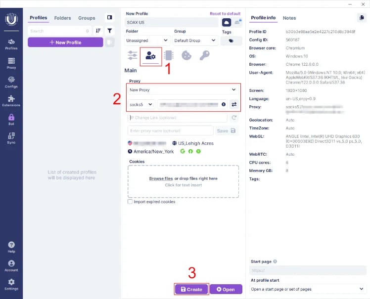 undetectable - set up proxy