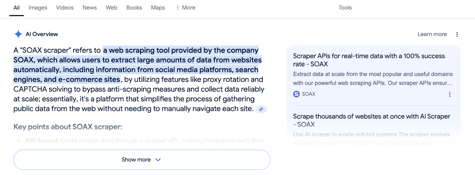 scraping Google Search results